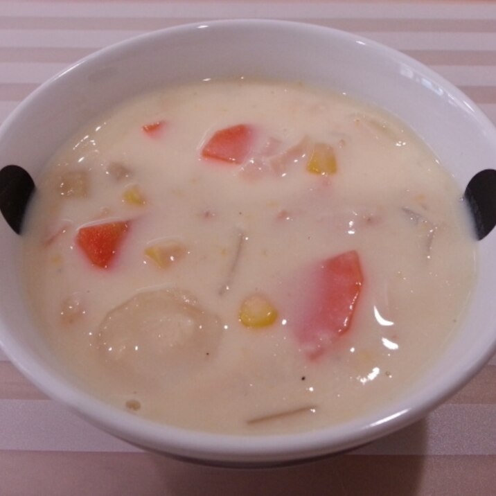 牛乳消費！野菜コーンスープ